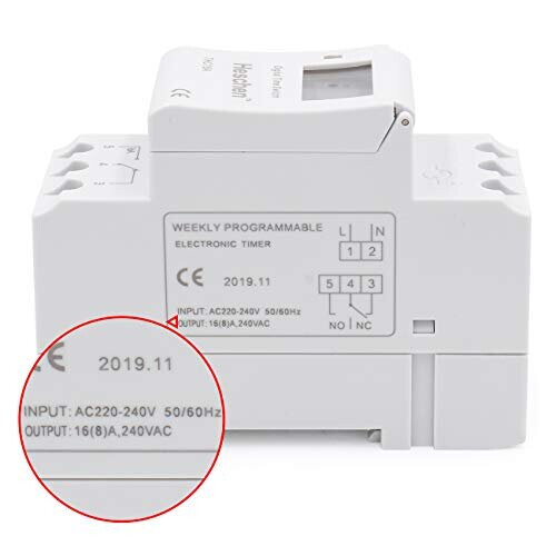 Digital LCD Power Weekly Programmable Timer Relay Switch THC15A AC 220240V 16 Amp SPST 35mm DIN Rail 2