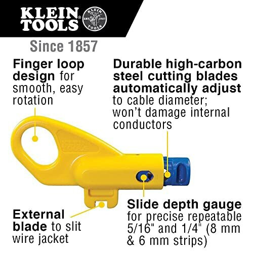 Twisted Pair Radial Stripper Klein Tools VDV110261YellowBlue 1