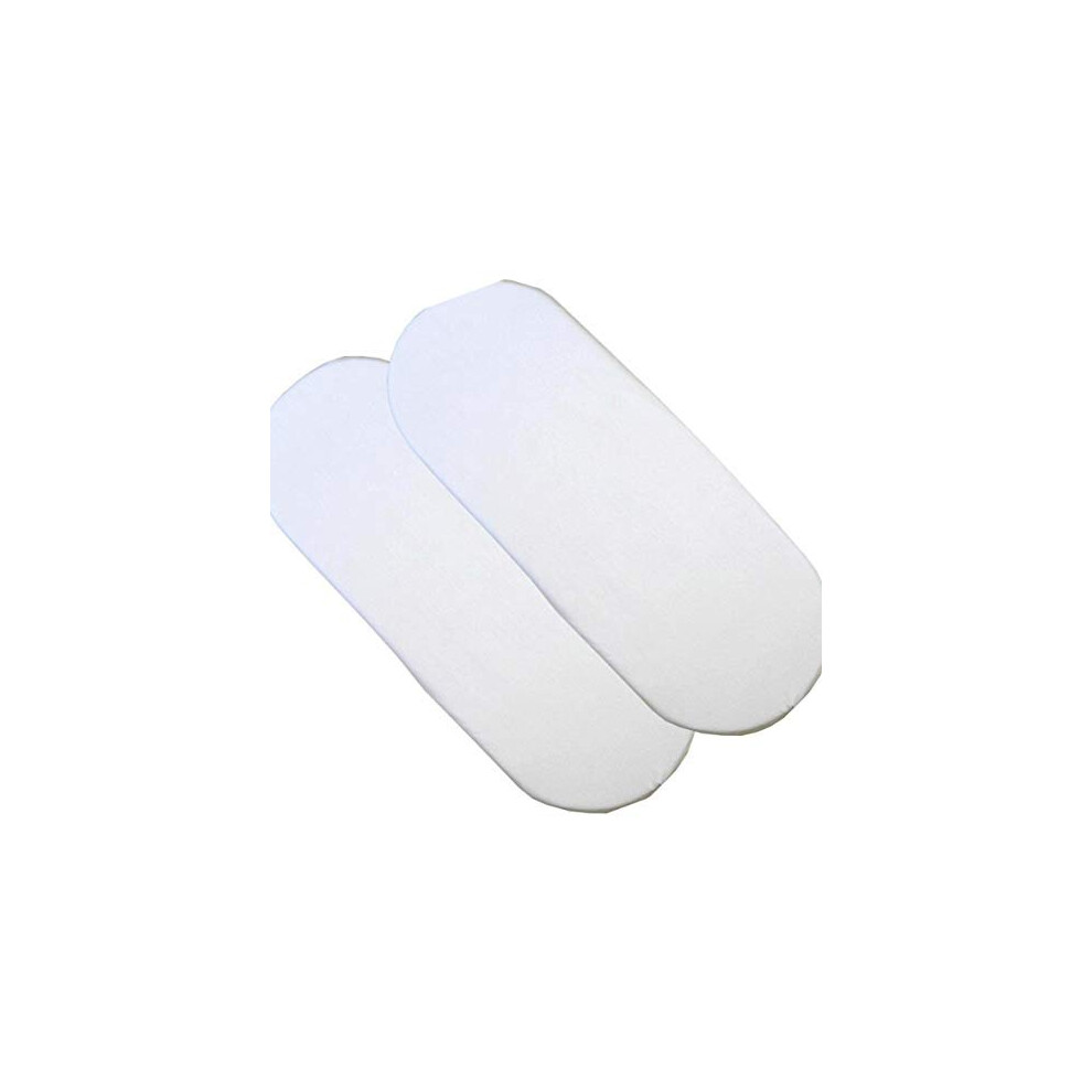 Sasma Home 2 X Moses Basket 100 Organic Cotton Soft Jersey Fitted Sheets 35X75 Cm Moses Basket Fitted Sheets2xwhite