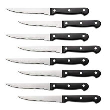 8 Triple Rivet 45 Steak Knife Set Black