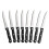 8 Triple Rivet 45 Steak Knife Set Black 2