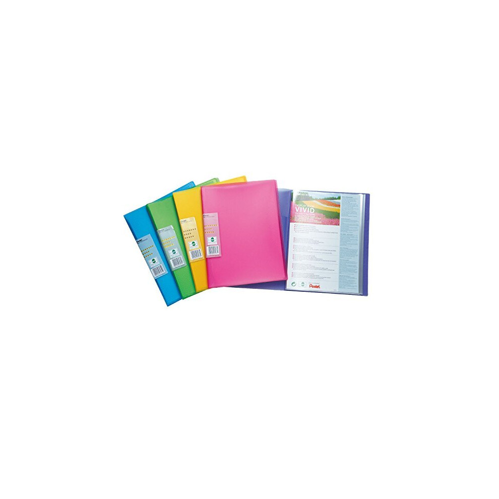 Recycology Pentel Display Book Vivid Folder with 30 Pockets Pack of 5Medium