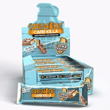 Carb Killa High Protein and Low Carb Bar 12 x 60 g Chocolate Chip Cookie Dough Contains Peanuts