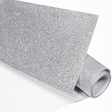 Silver Glitter Heat Transfer Vinyl Roll 305x155cm Heat Press for Cameo and Heat Press