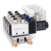 Electrical Pneumatic 4 Solenoid Valve 4V21008 DC 24V PT14 5 Way 2 Position Manifold Base Muffler Quick Fittings Set
