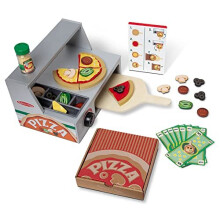 Pizza Toy Shop Wooden Play Food Sets for Children Kitchen Toys for Girls or Boys 3 Wooden Food Toys Play Kitchen Accessories Wooden Toy Food Set for