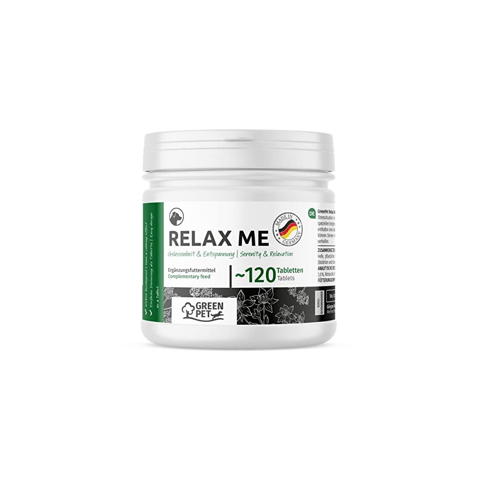 Relax Me 120 tablets Sedative for dogs Extra strong for anxiety stress driving travel For calming and relaxation Valerian St Johns wort Made in