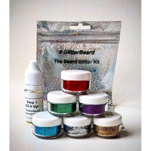 Glitterbeard 6 COLOUR SET Beard Glitter Kit Beard Oil Glitter Festivals Christmas Party