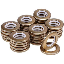 32PCS Curtain Grommet Kit 40mm Plastic Curtain Grommets DIY Nanoscale Silencing Roman Rings for Curtain Rod Matte Coffee