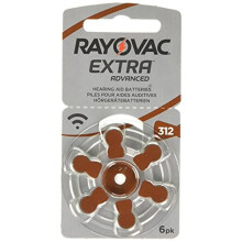 Extra Advanced Hearing Aid Batteries Size 312 Brown Tab PR41 Pack of 60 Free Frustration Packaging
