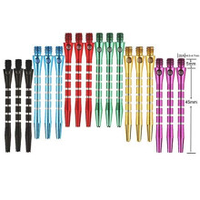 18Pack Dart Shafts Aluminium Medium Harrows 2BA Colored Darts Stems Metal Throwing Toy 6 Colors