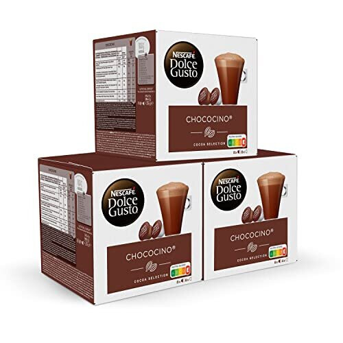 Nescafé Dolce Gusto Chococino Coffee Pods Pack of 3 (48 Capsules) – Rich Chocolate with Vanilla Notes and Creamy Froth