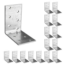 15 x Angle Brackets 60 x 60 x 40 x 2 Corner Metal Braces Wood Timber Galvanised Steel Sheet Connecting Joining Fixing L Repair Connector