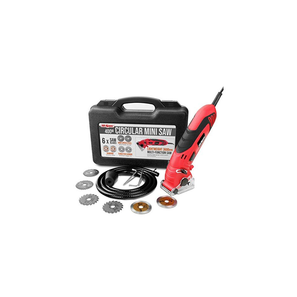 11pc 400W Corded Compact Electric Circular Saw 548mm Blade Power Sawing Cutting in Wood MDF Plastic Drywall Tiles Ceramics Metals Complete with Dust-image-OPC-PBKTK2D-NEW