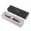 Parker Vector Rollerball Pen Red with Chrome Trim Medium Point Blue Ink Gift Box 5