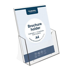 Leaflet Brochure Holder For A4 Size Literature Crystal Clear Acrylic Construction Booklet Flyer Menu Display Dispenser for Office Restaurants
