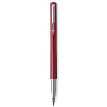 Vector Rollerball Pen Red with Chrome Trim Medium Point Blue Ink Gift Box