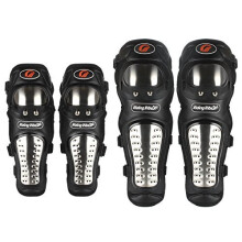 4 PCS Motorbike Knee Pads Adults Motocross Elbow Knee Shin Guard Motocross Racing Guard PadsAlloy Steel Motorcycle Protector Kit for Motocross Skating