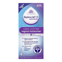 Replens Longer Lasting Vaginal Moisturiser Symptomatic Relief from Vaginal Atrophy Dryness Pack of 12 PreFilled Applicators