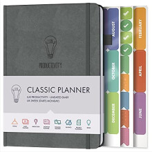 Daily Planner appointment diary Gratitude journal wellness journal 2023 Undated weekly planners and organisers Desk journals for women men LUX