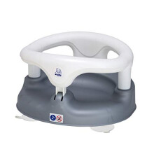 Bath Seat With hinged ring and child safety lock 716 months Up to 13 kg BPA 35 x 313 x 22 cm Pearl SilverWhite