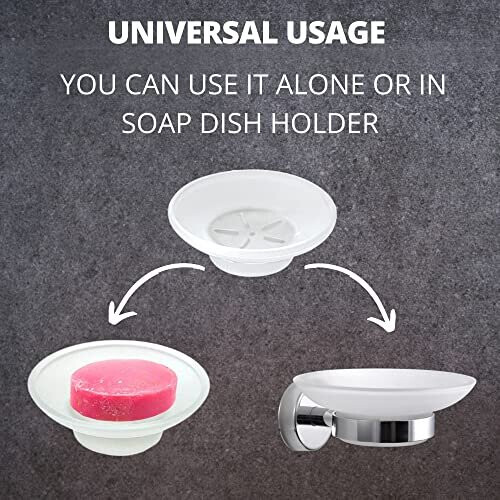 Glass Soap Dish Replacement Round Frosted Matt Glass 2
