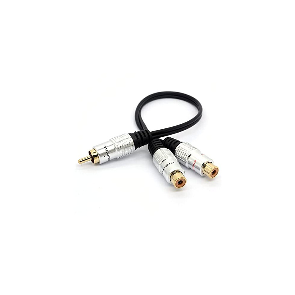 Rca Splitter Cable 1 Rca Mono Male To 2 Rca Phono Female Y Adapter Cord 03 Metre 785197863828