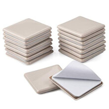 Furniture Sliders and Gliders 25 Inch for Carpet Moving Furniture 64 mm Square SelfAdhesive Furniture Gliders Furniture Mover Pads16 PCS
