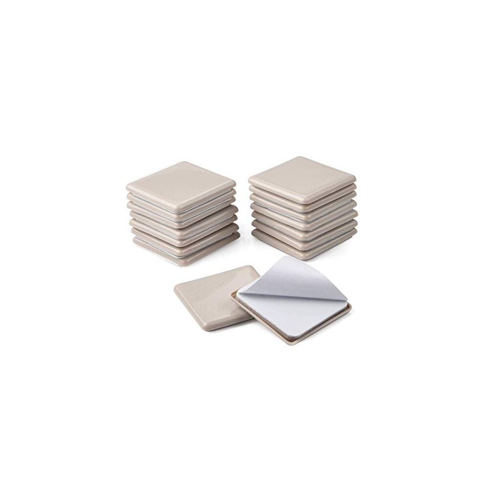 Furniture Sliders And Gliders 25 Inch For Carpet Moving Furniture 64 Mm Square Selfadhesive Furniture Gliders Furniture Mover Pads16 Pcs 603894245702