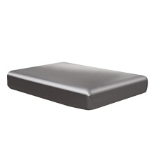 Fitted Sheet Deep Pocket Satin Silky Bed SheetBreathable Soft and Comfortable Wrinkle Fade satin and Abrasion ResistantDoubleGray