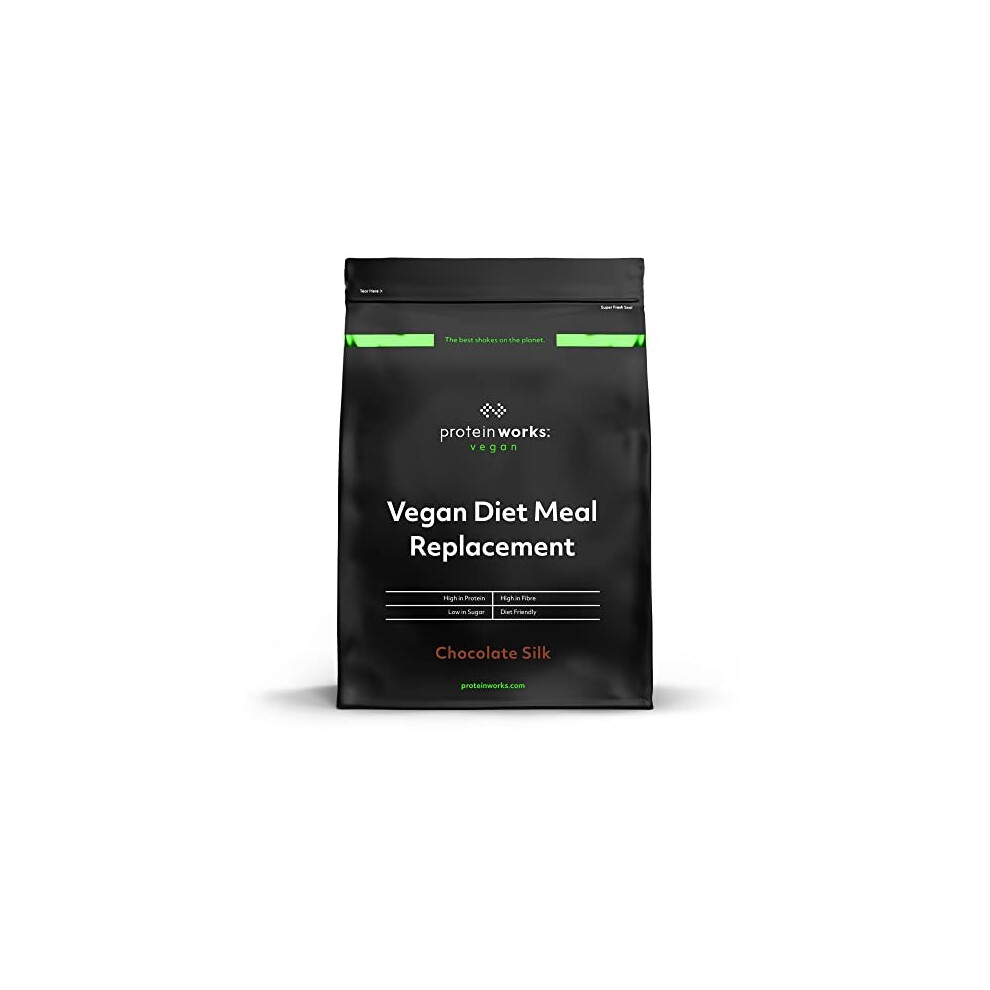 Protein Works Vegan Diet Meal Replacement Shake Nutritionally Complete 250 Calorie Meal Vegan Meal Shake Plant Based Meal 14 Servings Chocolate Silk 1Kg