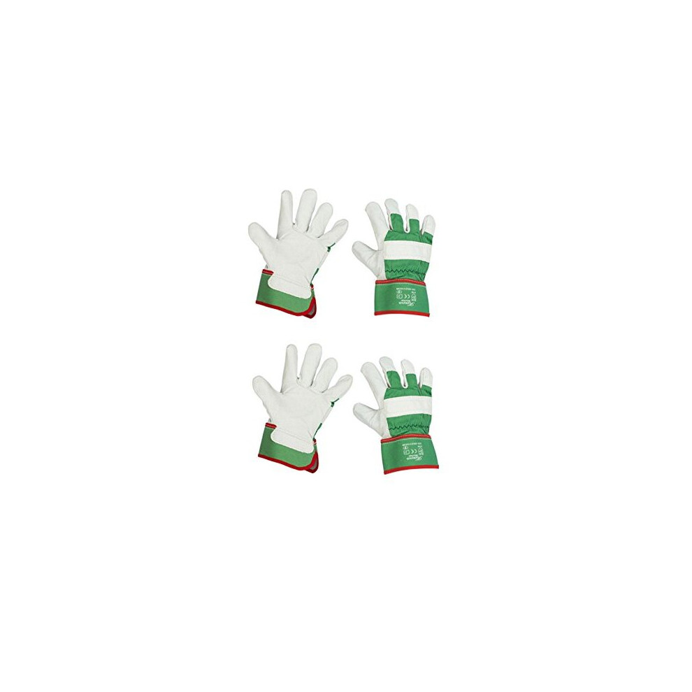 Reinforced Cottonfull Cow Leather Rigger Gloves X 2 Pairs Xl 5060382168458