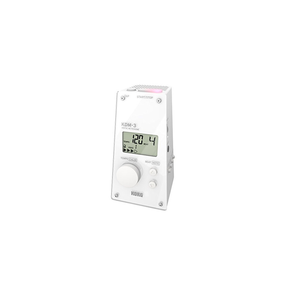 Korg White Kdm3wh Pyramid Style Digital Metronome