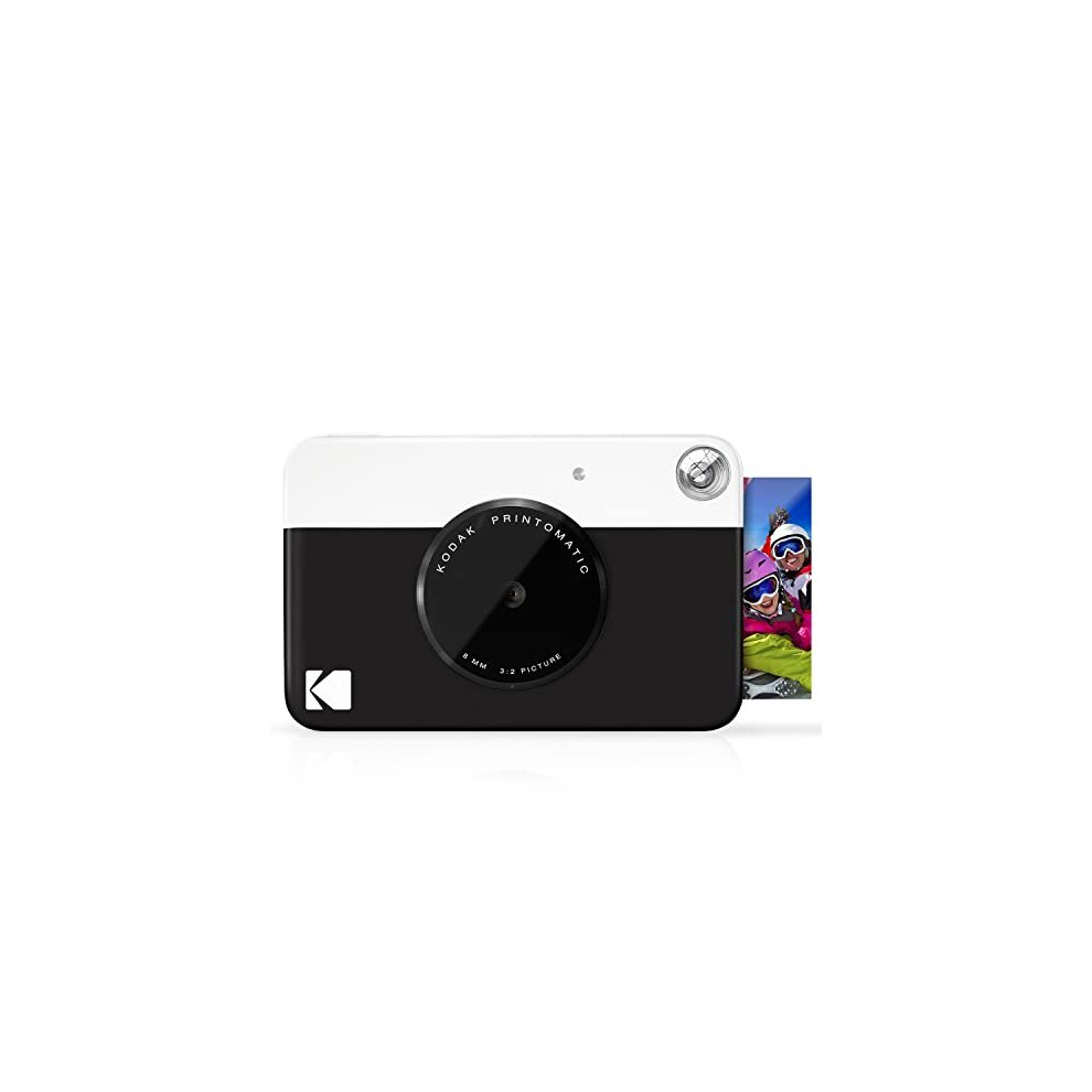 Printomatic Digital Instant Print Camera Full Color Prints On ZINK 2 x 3 Inch StickyBacked Photo Paper Black Print Memories Instantly