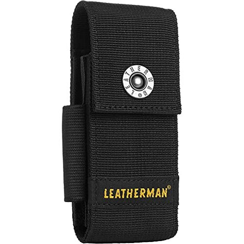 Leatherman Nylon Holster with Pockets Suitable for Charge Crunch Rebar Rev Sidekick Skeletool Wave and Wingman Models Size Large in Black