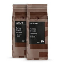 Amazon Brand Solimo 100 Arabica Coffee Beans 2 Kg 2 Packs x 1Kg Rainforest Alliance Certified