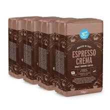 Amazon Brand Happy Belly Ground Coffee Espresso Crema 1kg 4 x 250g Rainforest Alliance Certified