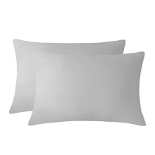 Pillowcases Grey 2 Pack Standard Pillow Case Set of 2 with Envelope Closure Soft Brushed Microfiber Pillow Cover 50x75cm Wrinkle and Stain Resistant