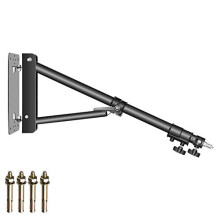Triangle Wall Mounting Boom Arm for Photography Studio Video Strobe Lights Monolights Softboxes Umbrellas Reflectors180 Degree Flexible RotationMax