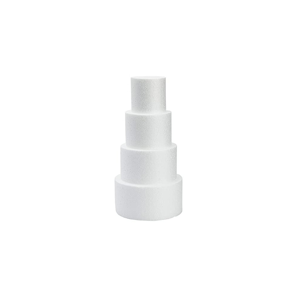 Round Cake Dummies Polystyrene Foam Mini Dummy Cake 4 Size Set