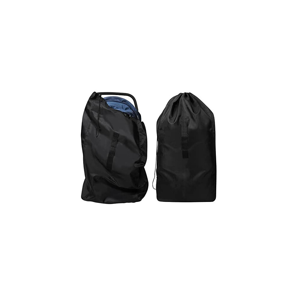 Yuccer Travel Stroller For Airplane Pram Buggy Travel Bag Waterproof Gate Check Bag Infant Pushchair Cover Storage Stroller Bag With Shoulder Strap Black
