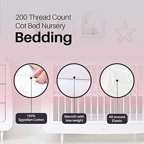 2 x Cot Bed Fitted Sheets 100 Cotton 200 Thread Count 12 Colours Cot Bed 70 x 140 CM White 1