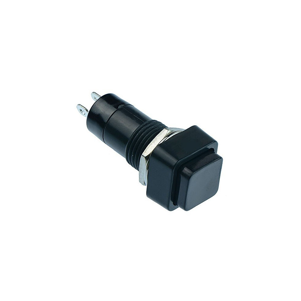 5 X Black Offon Momentary Square Push Button Switch 12Mm Spst 5056240312330