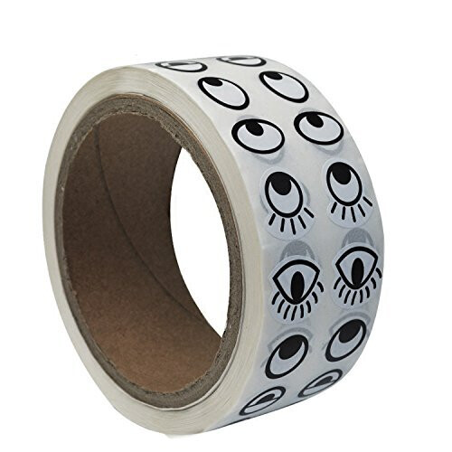 Black White Eye Stickers Labels 2000 Pcs Per Roll 1
