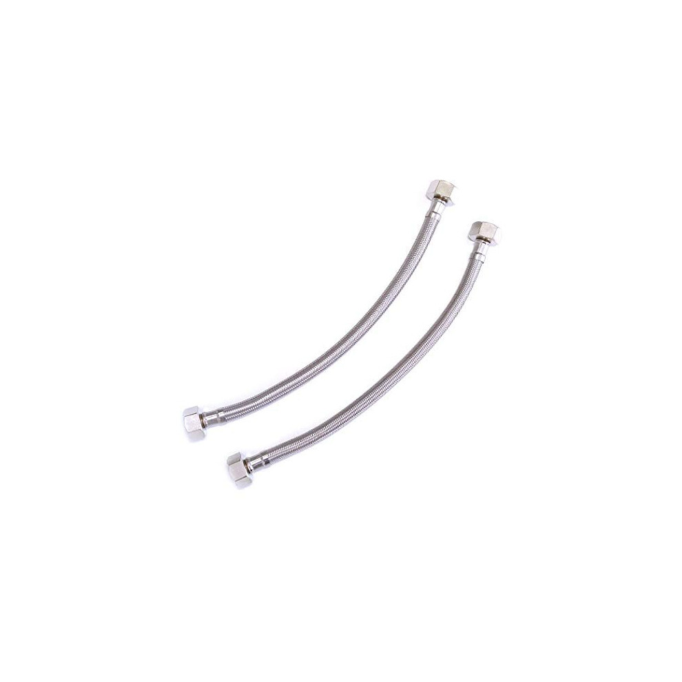 Pair Of 12 X 12 Female To Female Bsp 500Mm Kitchen Basin Monobloc Mixer Tap Connector Flexi Hose Pipes Tail Fba 5060567720877