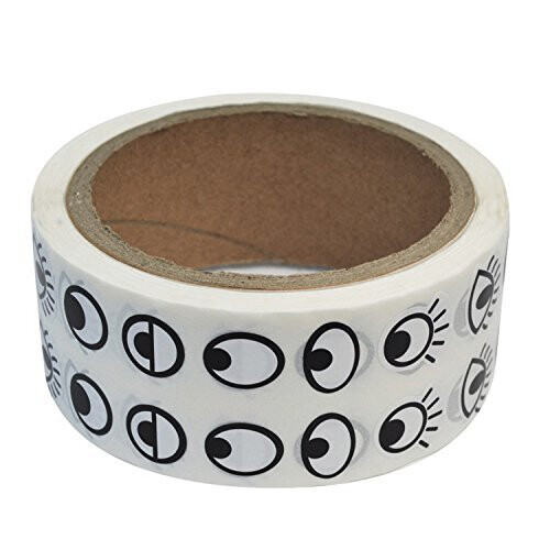 Black White Eye Stickers Labels 2000 Pcs Per Roll 2