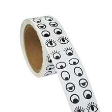 Black White Eye Stickers Labels 2000 Pcs Per Roll