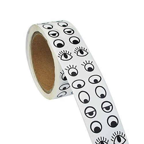 Black White Eye Stickers Labels 2000 Pcs Per Roll