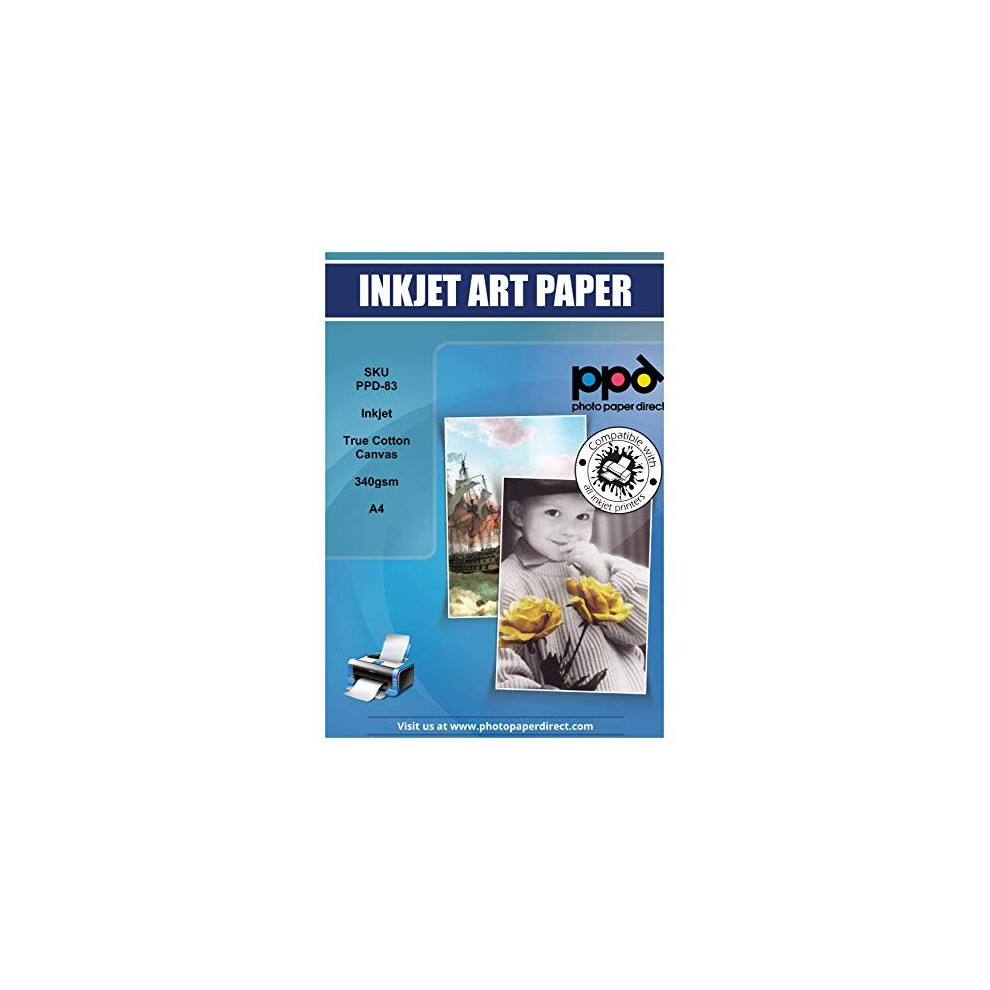 Inkjet Giclee True Art Canvas A4 340gsm x 20 Sheets PPD6020