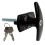 Garage Door Parts Black Powder Coated T Handle Lock Pattern Universal 1
